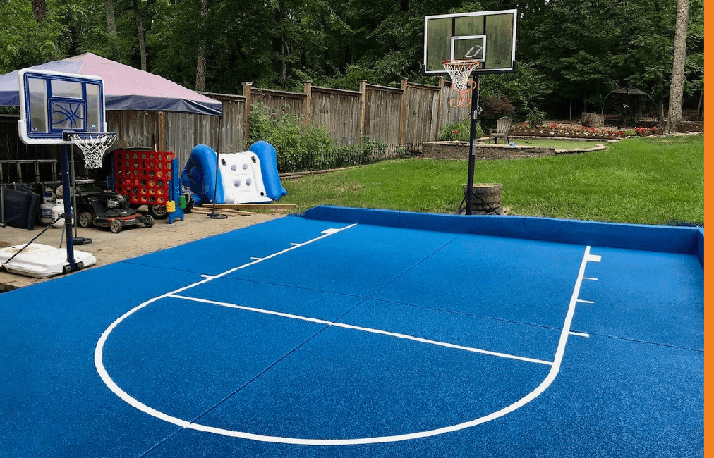 SunSplash Blue Basketball Top